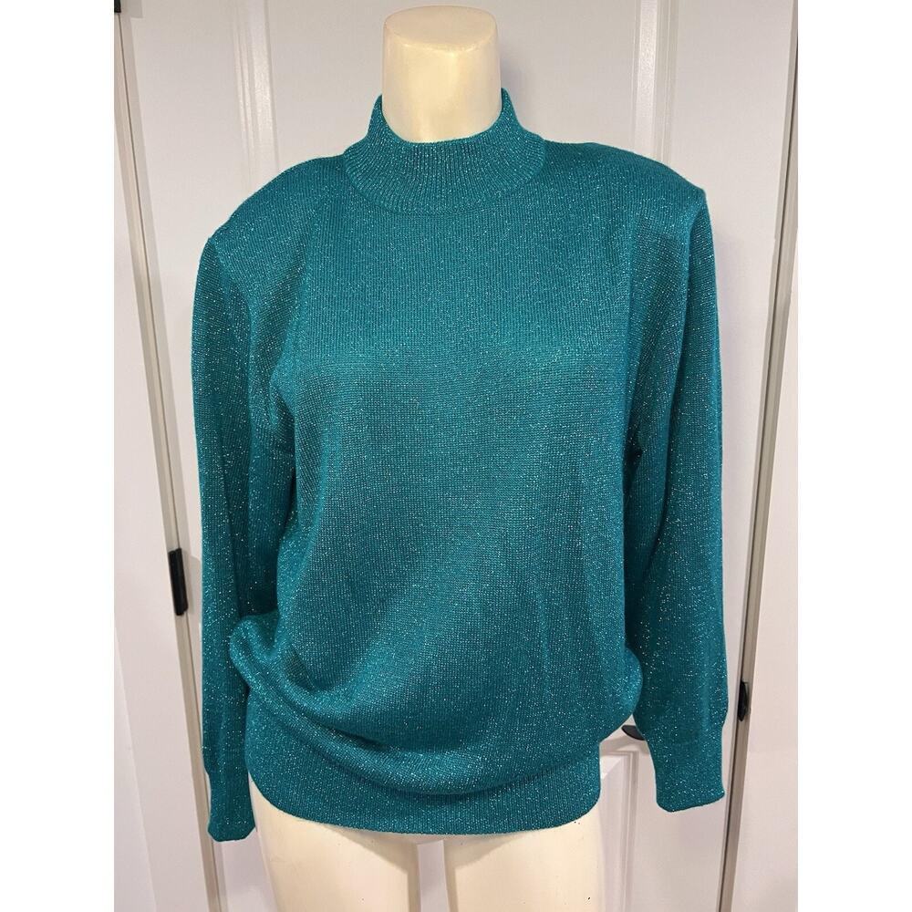 Vintage Rochelle California Sweater Top Women's Blue Sparkle -Size Medium